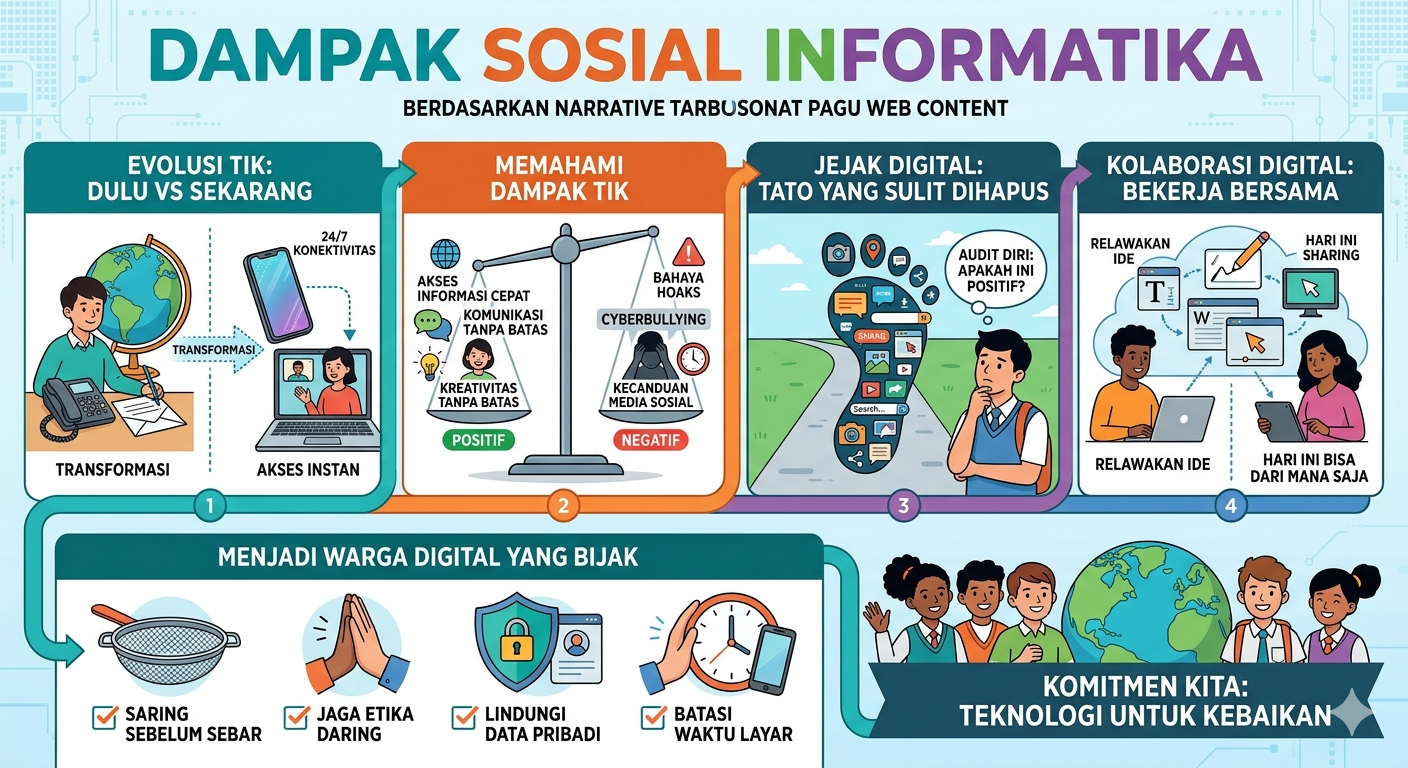 Materi Informatika Kelas 7:  Bab 8 Dampak Sosial Informatika